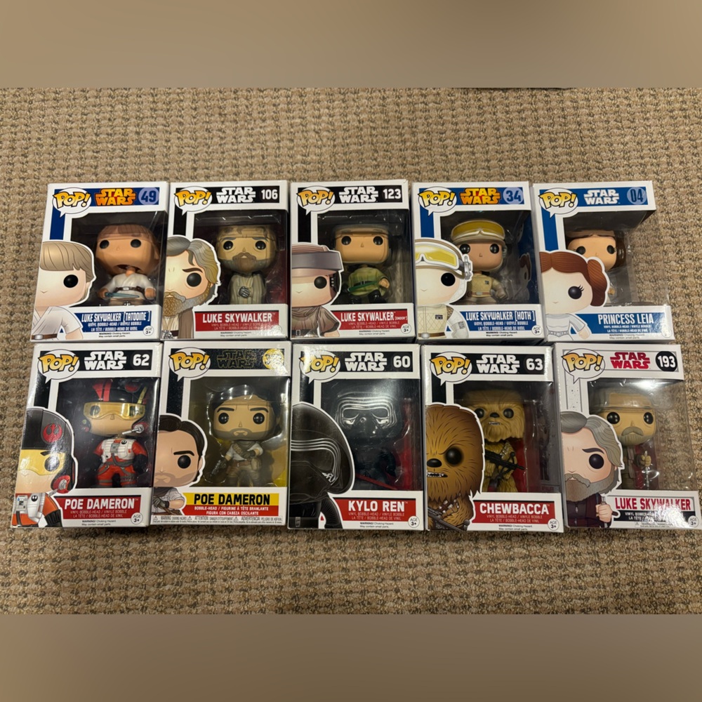 Lot of 10 Star Wars Funko Pops